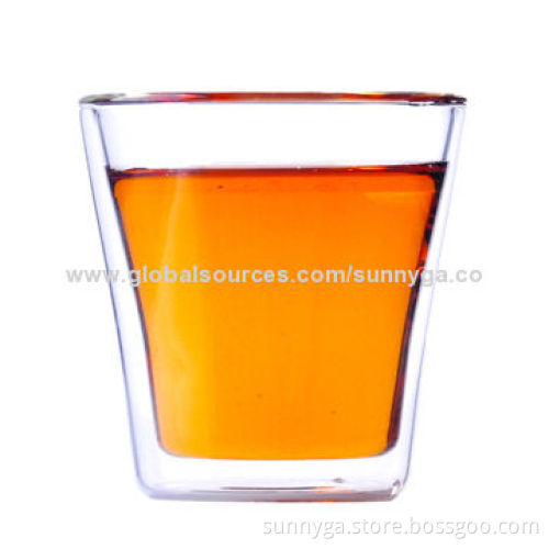 100mL Borosilicate Double Wall Glass Tumblers, Any Decal Logo Printing AvailableNew